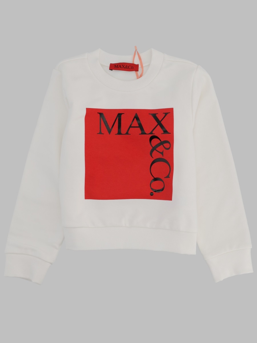 Max Co Max&co. Felpa In White