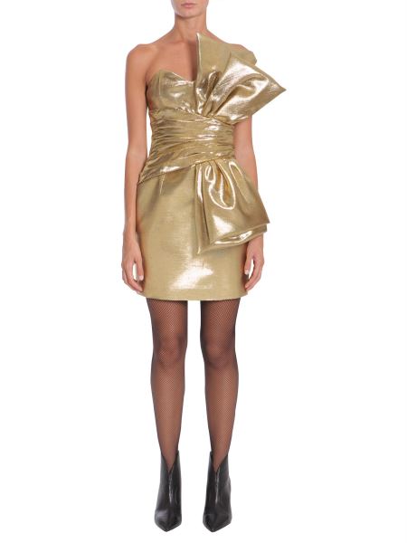 saint laurent gold dress