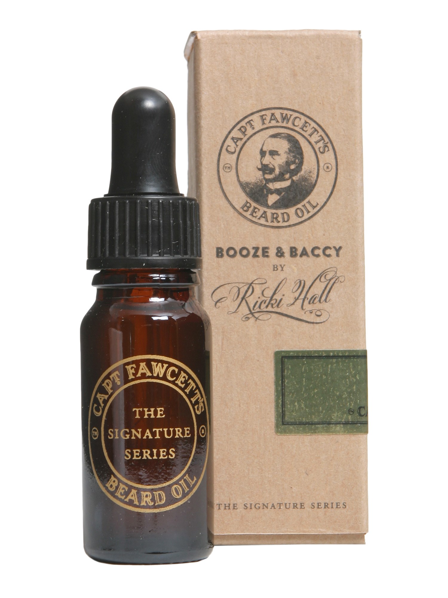 captain fawcett booze & baccy beard oil