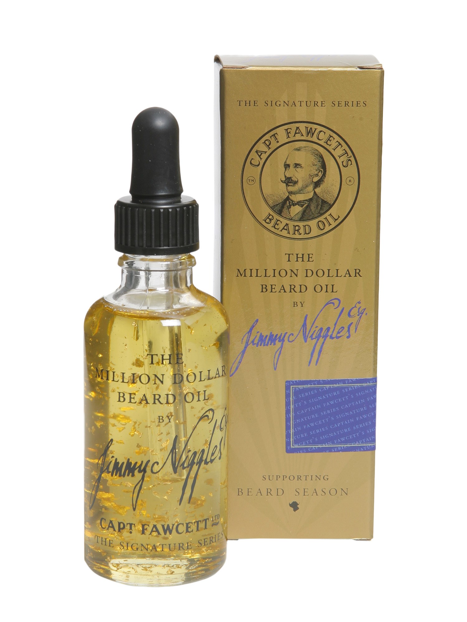 captain fawcett million dollar beard oil by jimmy niggles