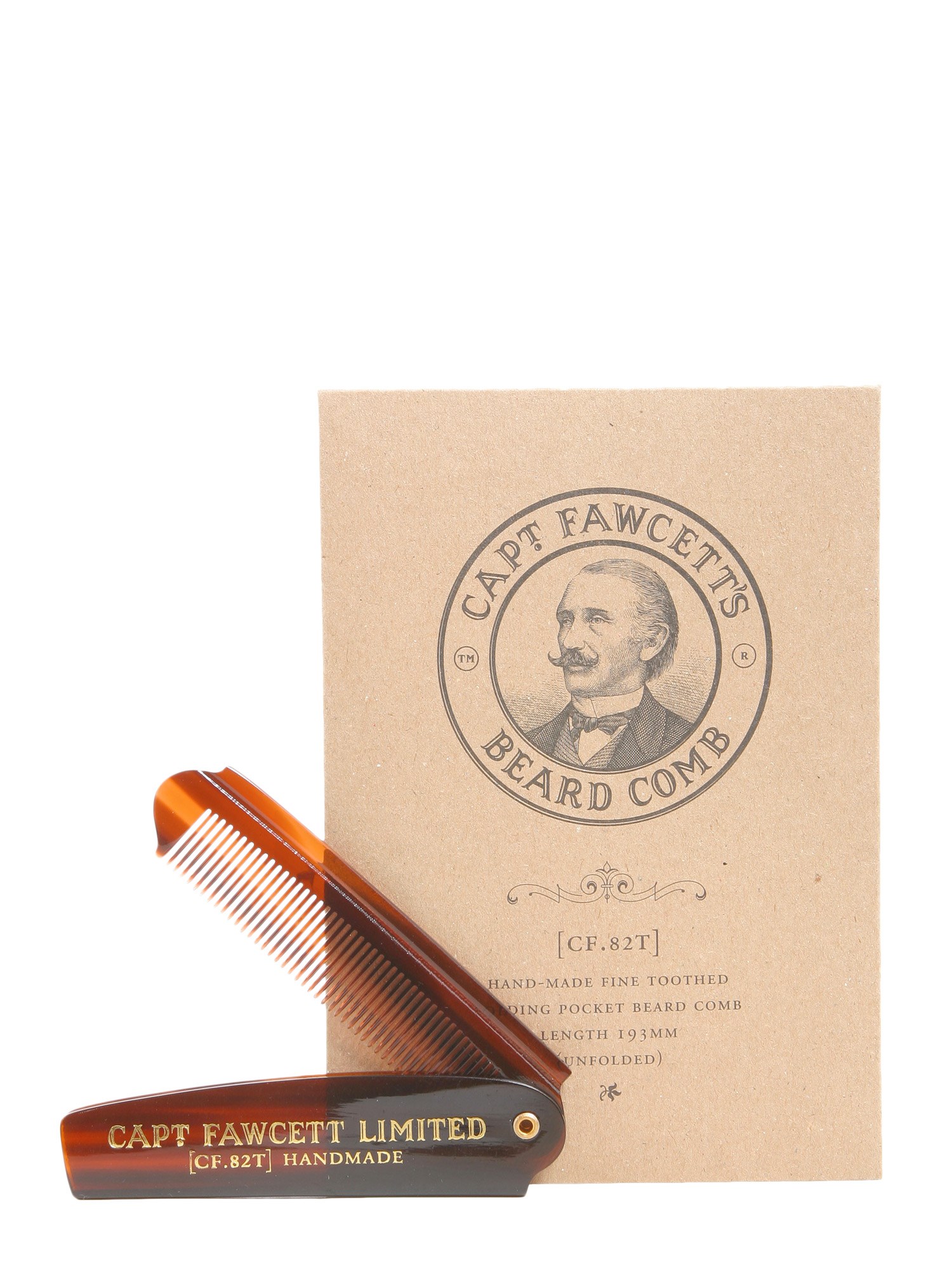 captain fawcett folding pocket beard comb