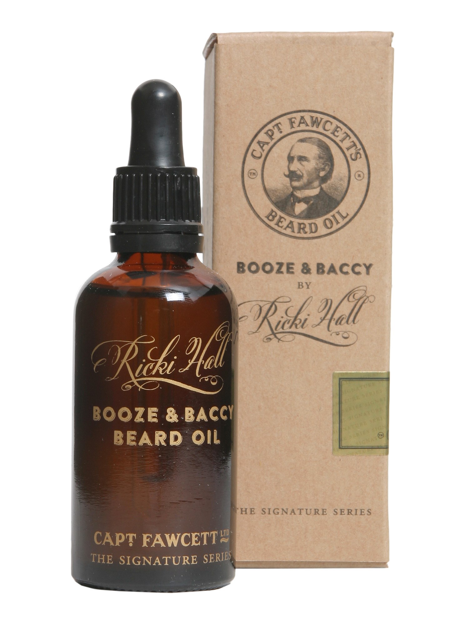 captain fawcett booze & baccy beard oil
