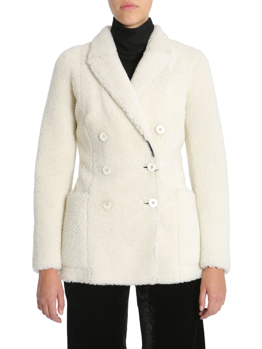 ALEXANDER McQUEEN CAPPOTTO DOPPIOPETTO IN SHEARLING