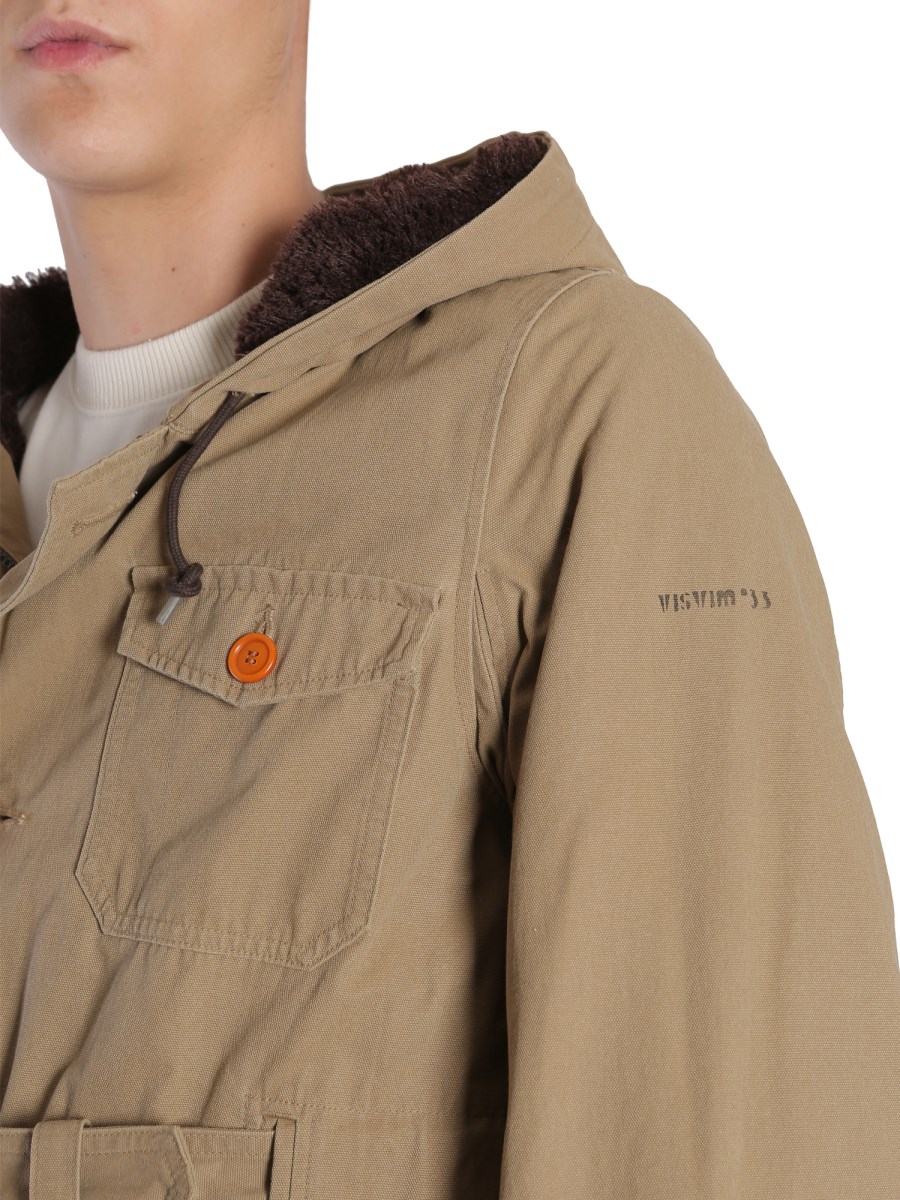 VISVIM - ADMIRAL COTTON PARKA WITH SHEARLING LINING - Eleonora Bonucci