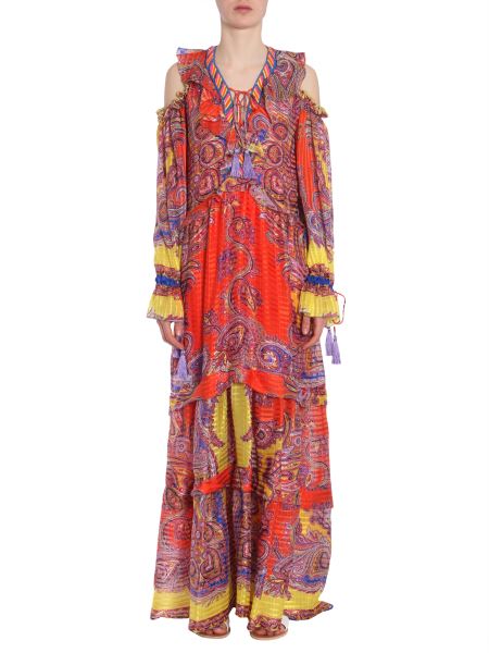 Etro Abito Lungo In Seta Stampa Paisley Donna - Eleonora Bonucci