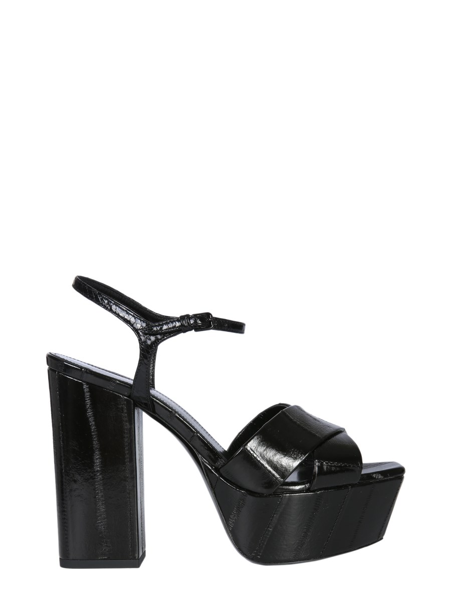 SAINT LAURENT FARRAH SANDALS IN PATENT LEATHER Eleonora Bonucci