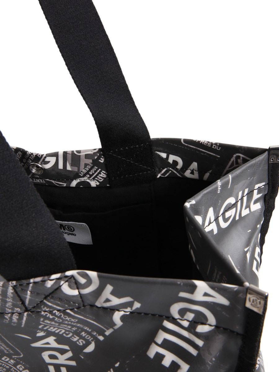 MM6 MAISON MARGIELA - FRAGILE PRINTED MEDIUM PVC SHOPPING BAG - Eleonora  Bonucci