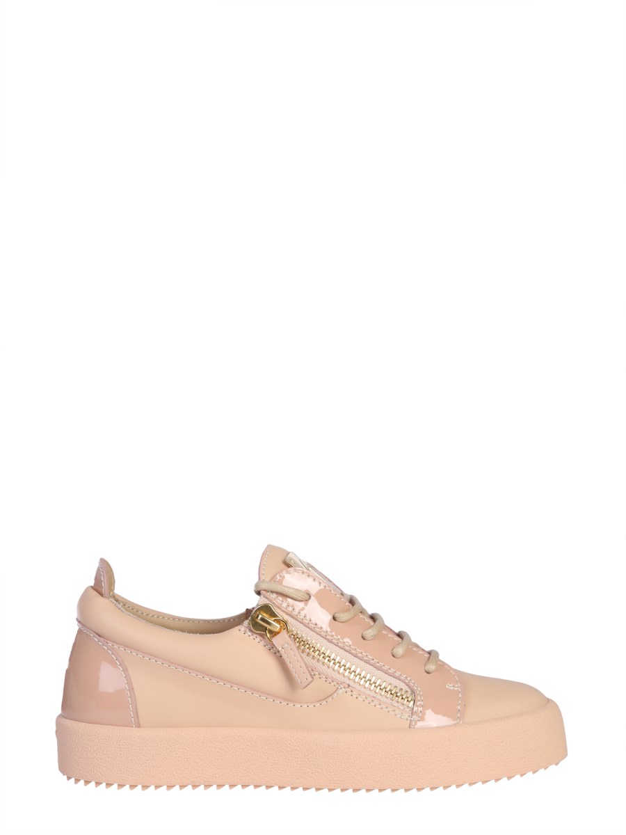 GIUSEPPE ZANOTTI NICKI LOW TOP NAPPA SNEAKERS WITH ZIP