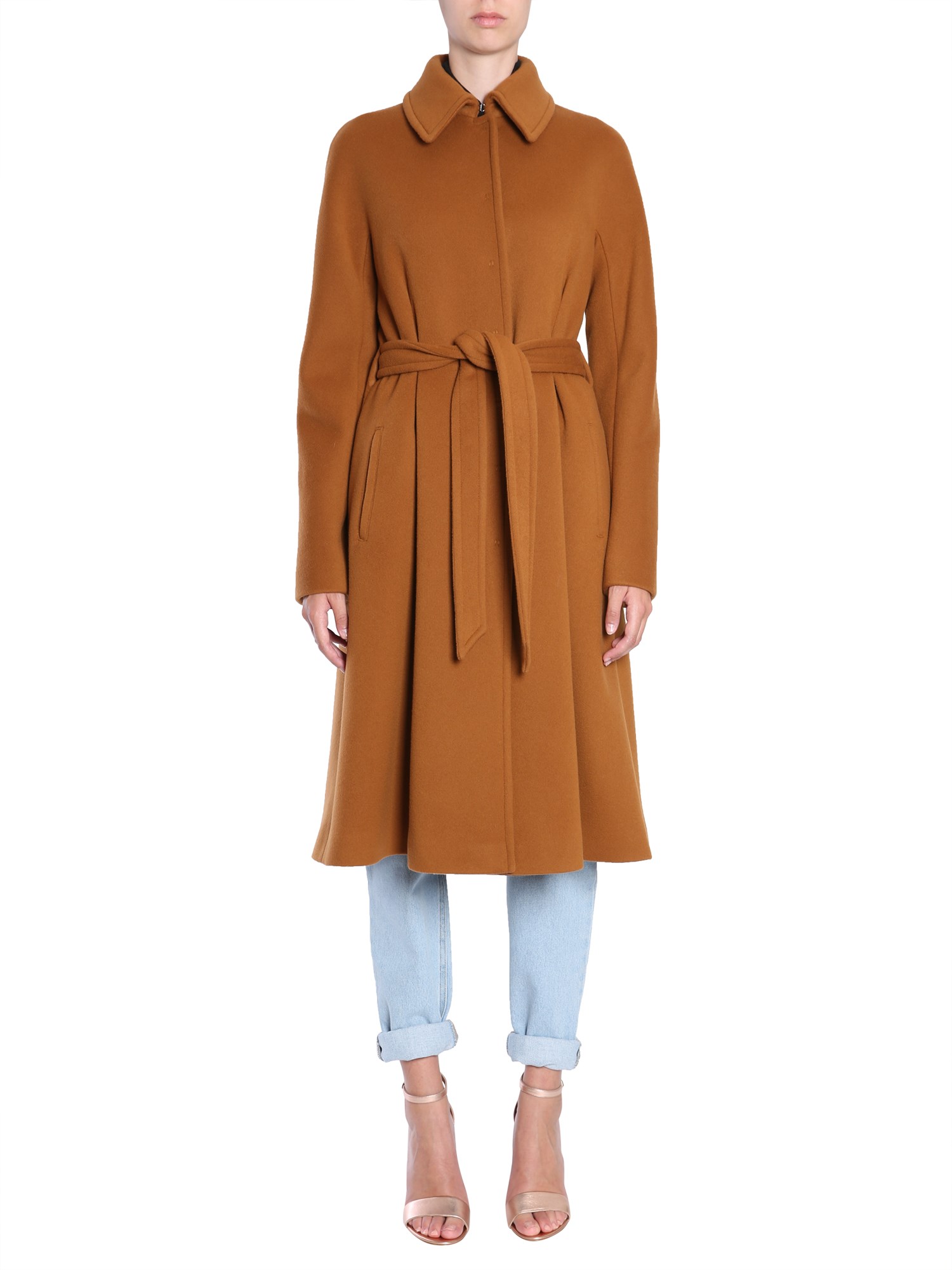alberta ferretti wool and cashmere coat