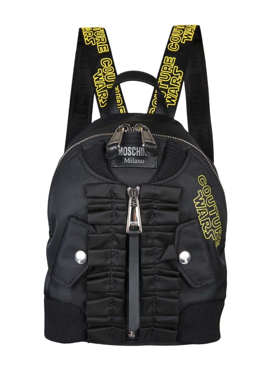 MOSCHINO COUTURE WARS FABRIC BACKPACK BOMBER Eleonora Bonucci