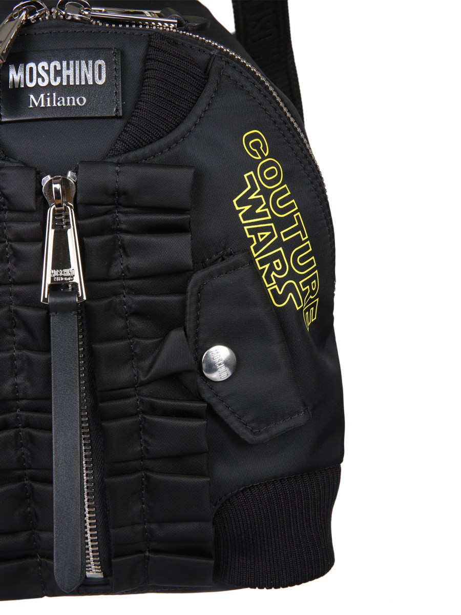 MOSCHINO COUTURE WARS FABRIC BACKPACK BOMBER Eleonora Bonucci