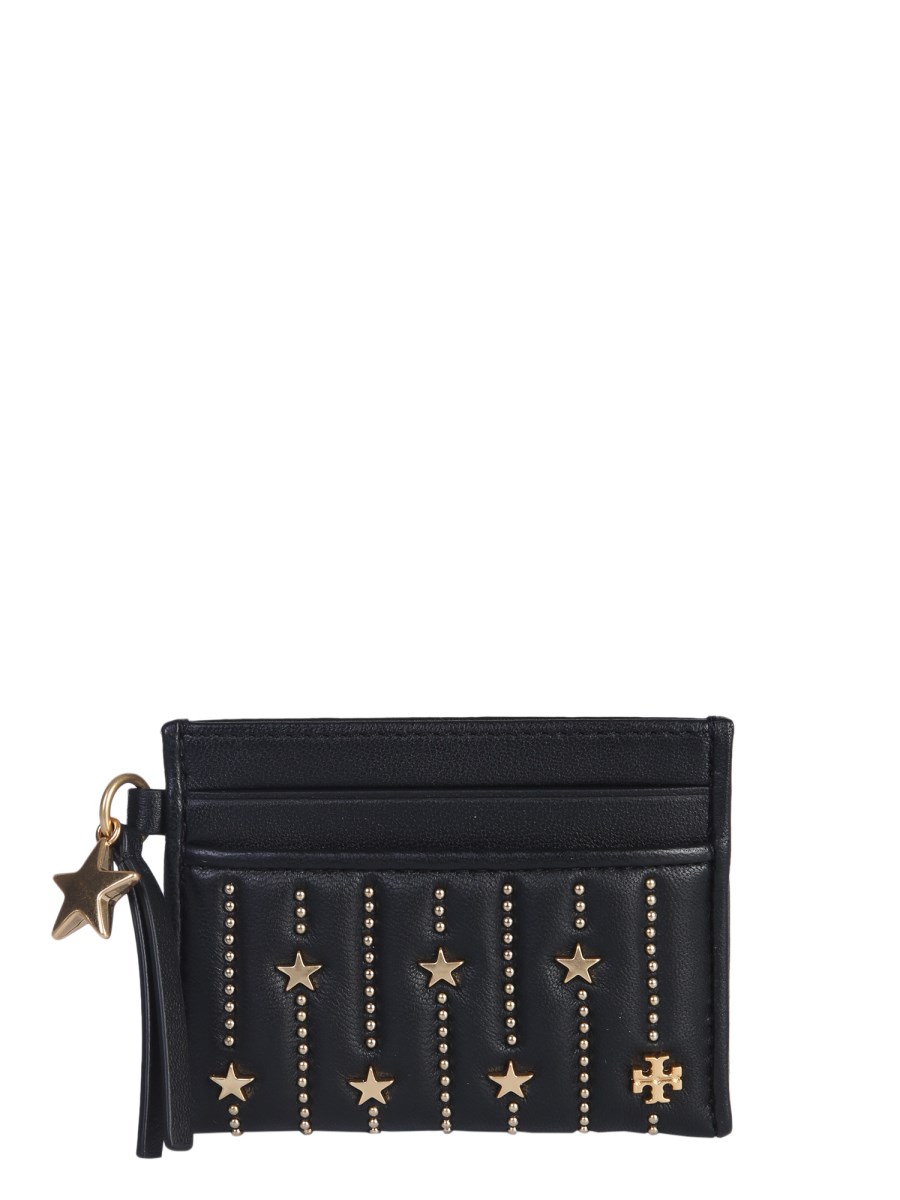 TORY BURCH - LEATHER CARD HOLDER WITH APPLIED STARS - Eleonora Bonucci