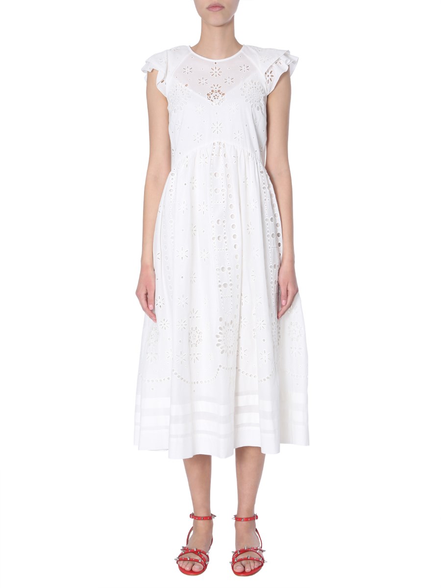 red valentino embroidered dress Red Valentino Embroidered Flower Lace Dress – Runway Catalog