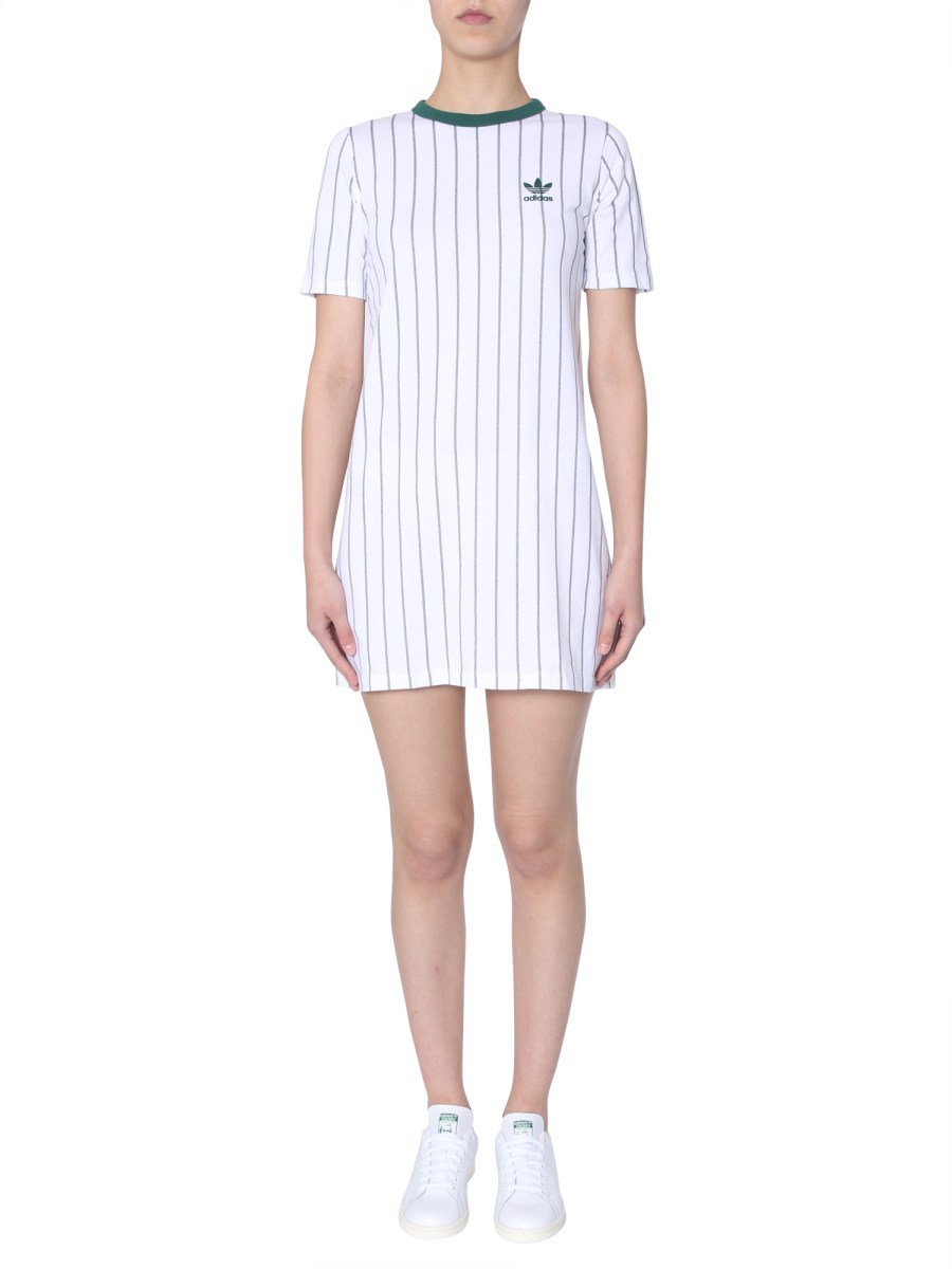 adidas Retro Pinstripe Jersey Dress