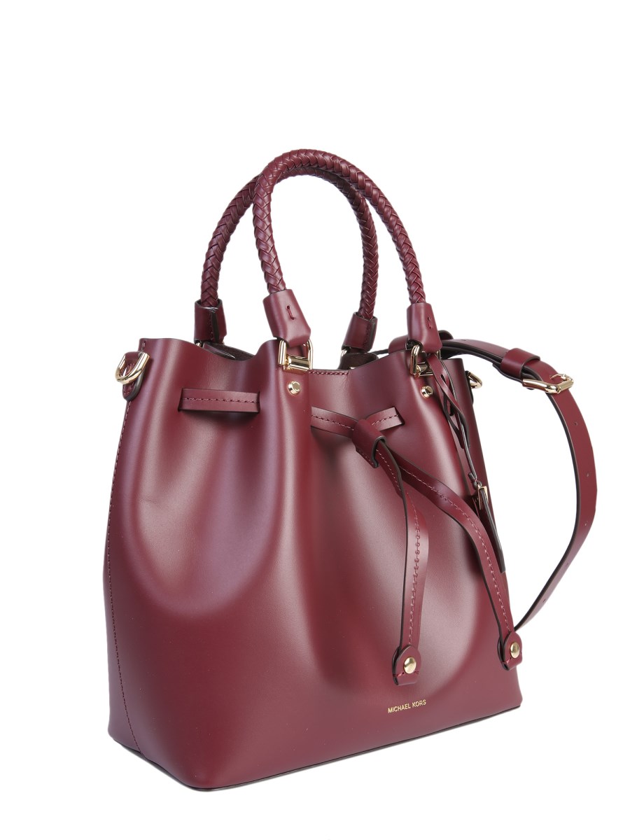 Michael michael kors blakely medium leather bucket bag best sale