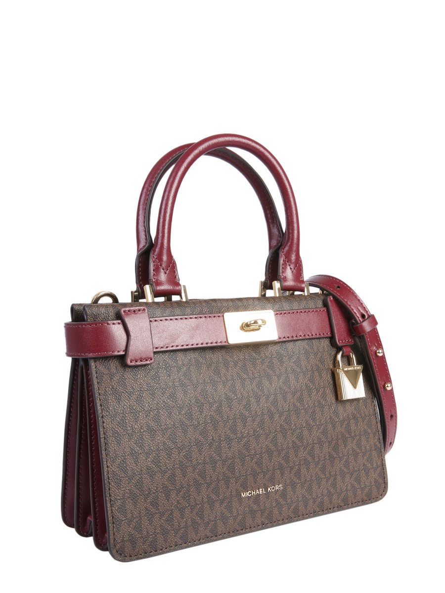 MICHAEL BY MICHAEL KORS MINI TATIANA HANDBAG IN LOGOED LEATHER Eleonora Bonucci