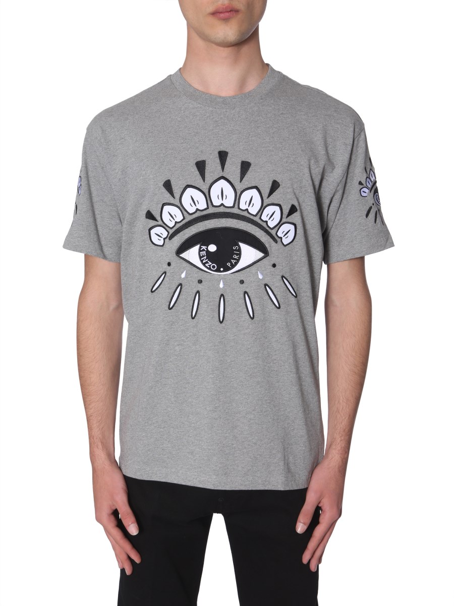 White kenzo store eye t shirt