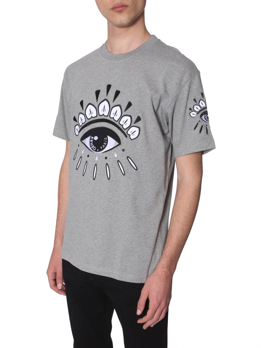 KENZO EYES EMBROIDERED COTTON T SHIRT Eleonora Bonucci