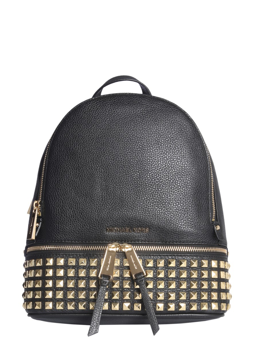 MICHAEL BY MICHAEL KORS MEDIUM RHEA LEATHER BACKPACK WITH STUDS