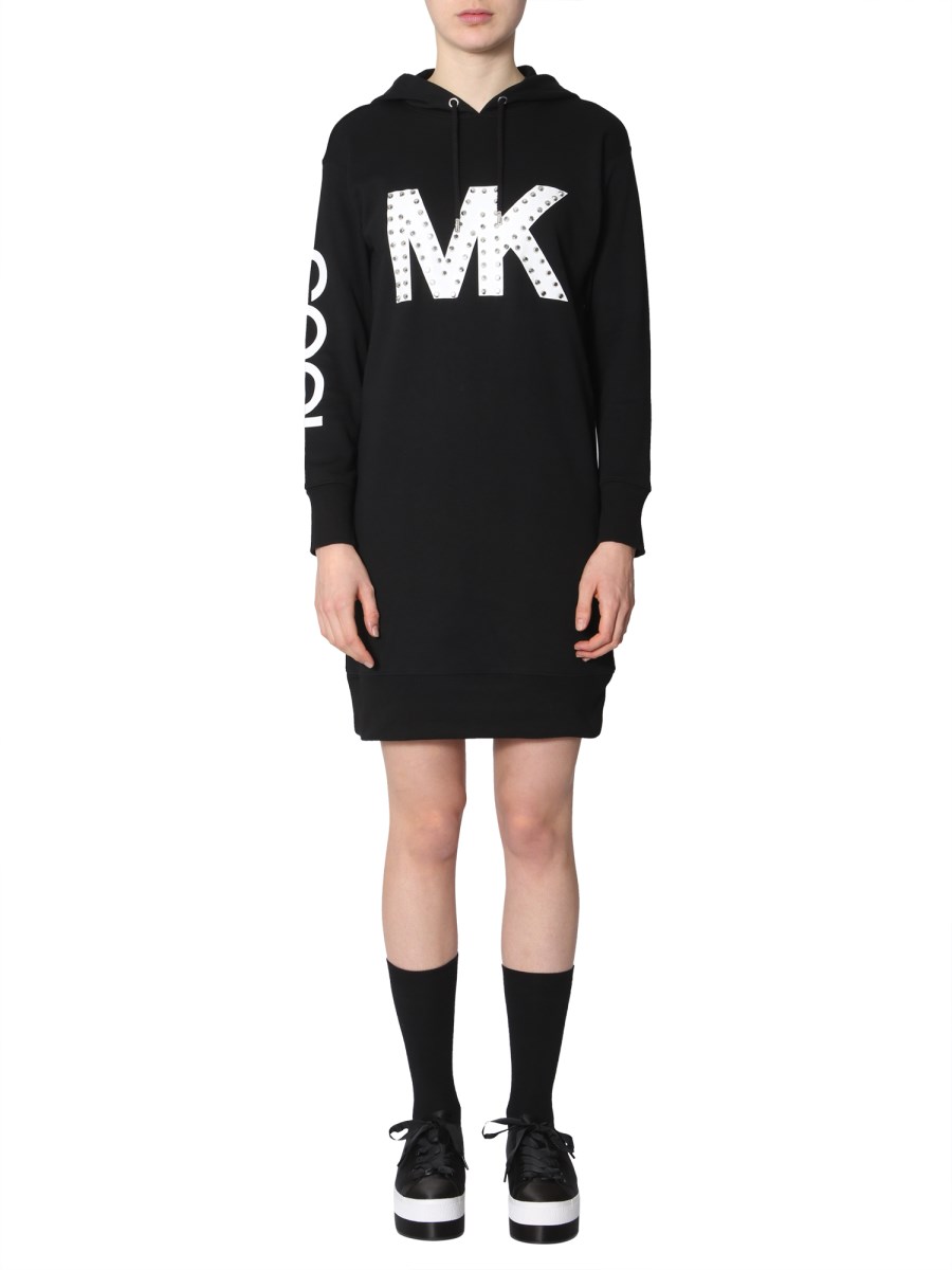 MICHAEL BY MICHAEL KORS - SWEATSHIRT WITH HOOD AND PRINT LOGO WITH