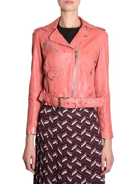 michael kors pink leather jacket