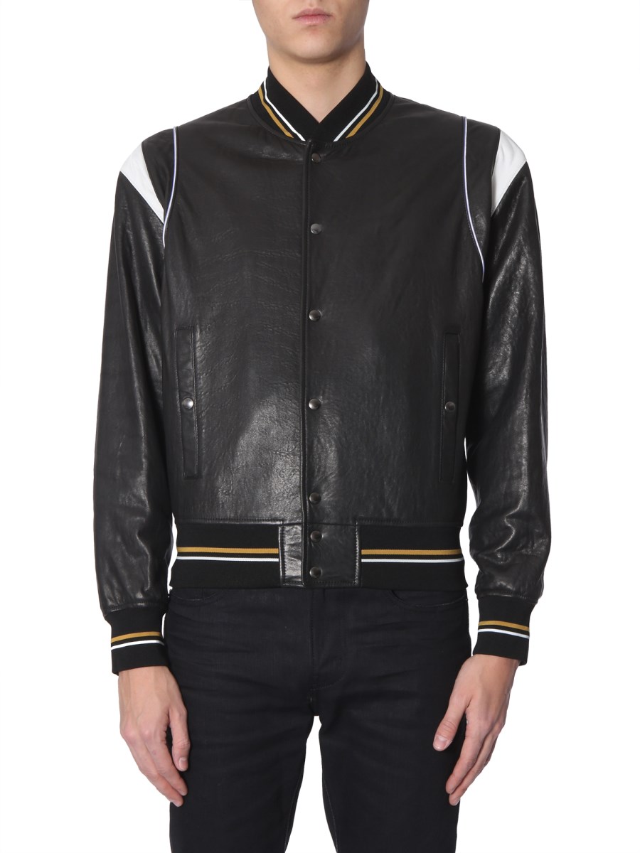 GIVENCHY - LEATHER BOMBER WITH 4G LOGO - Eleonora Bonucci