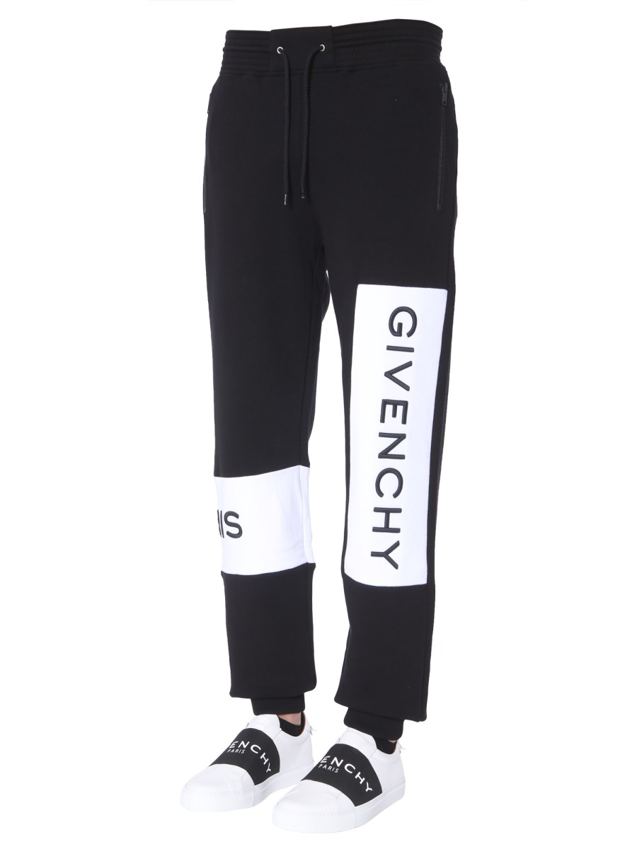 Men's Slim-fit jogger pants in embroidered fleece, GIVENCHY