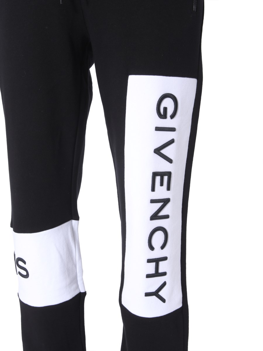 GIVENCHY - COTTON FLEECE JOGGING PANTS WITH EMBROIDERED LOGO