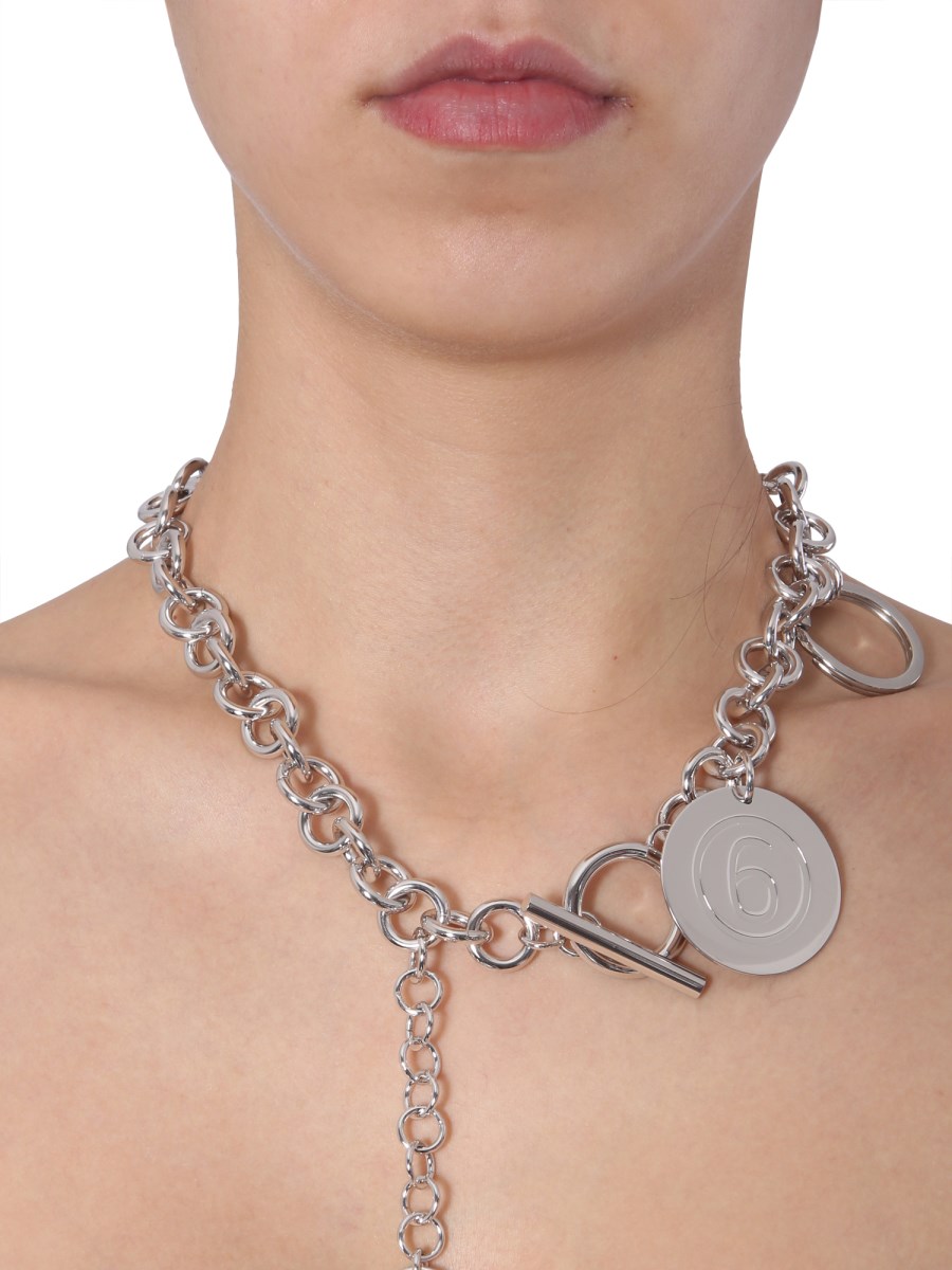 MM6 MAISON MARGIELA - CHAIN BRASS AND STEEL NECKLACE - Eleonora