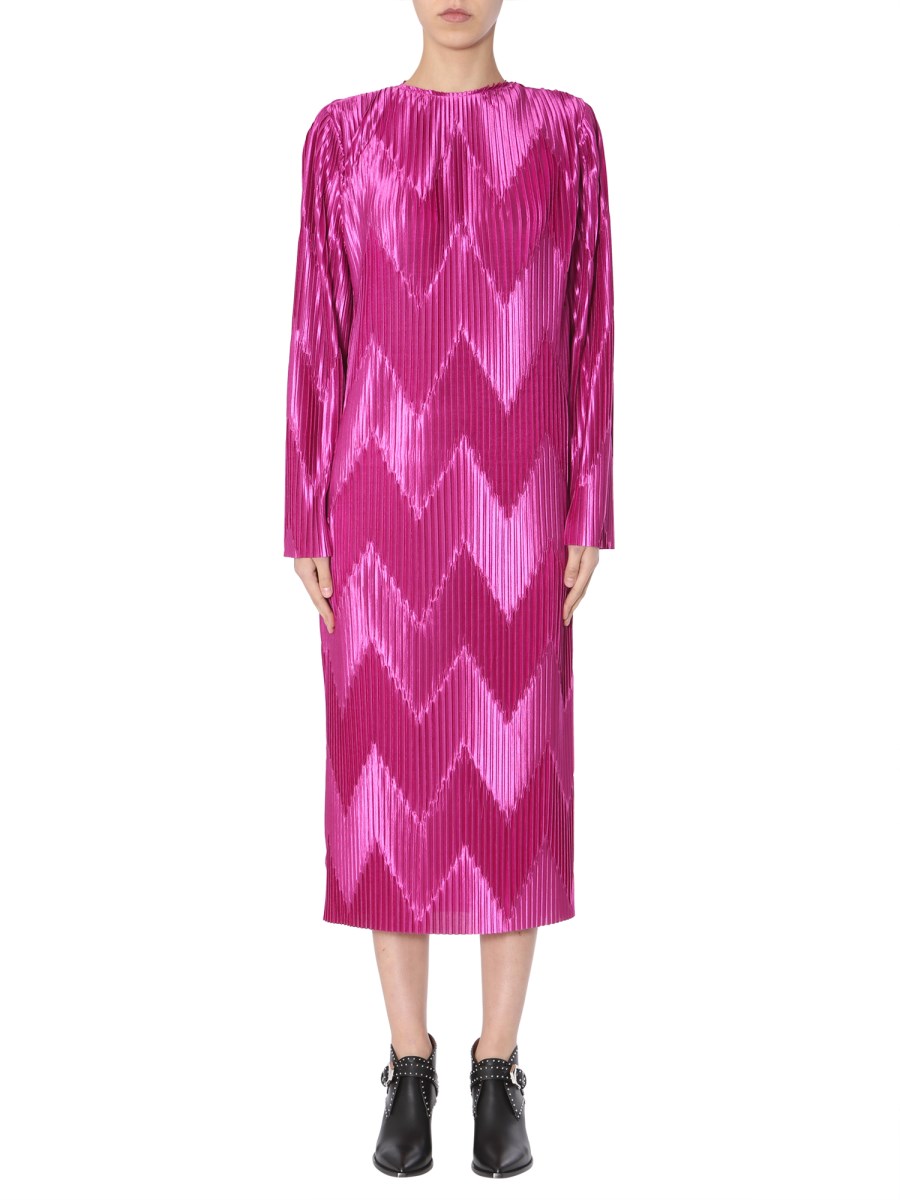 Chevron hotsell pleated dress