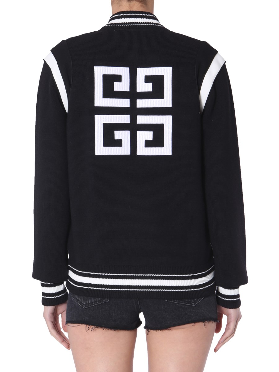 GIVENCHY - KNIT BOMBER WITH 4G LOGO ON BACK - Eleonora Bonucci