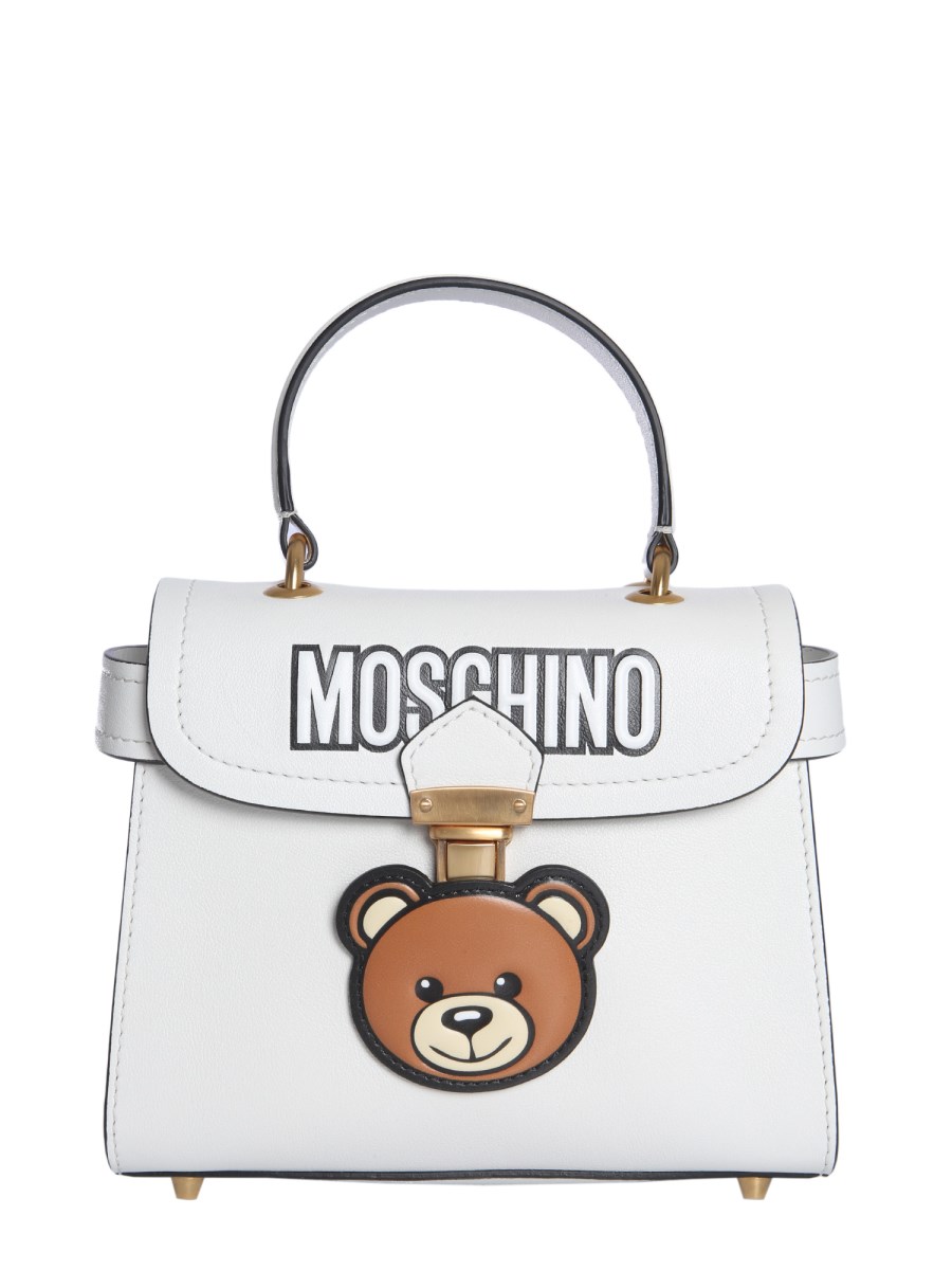 MOSCHINO HIDDEN LOCK BAG IN LEATHER WITH TEDDY BEAR Eleonora