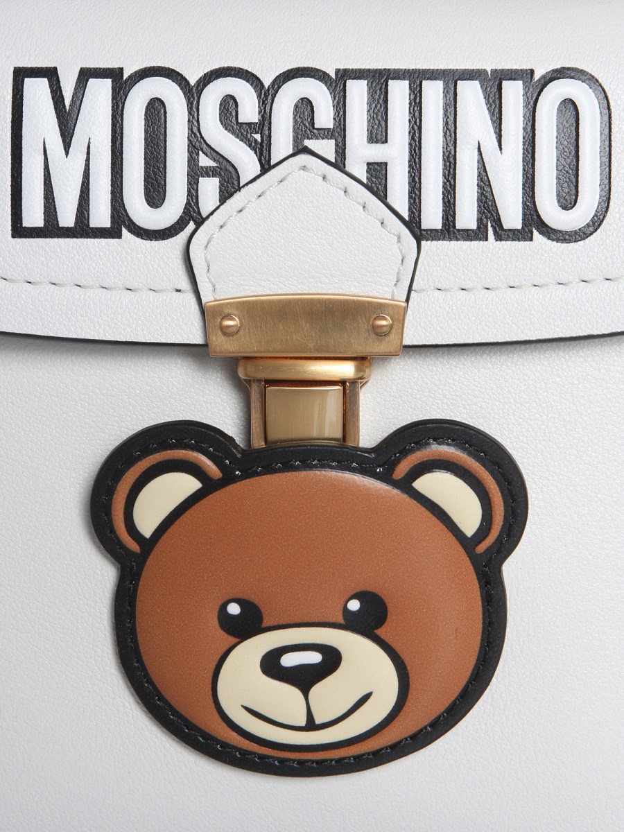 MOSCHINO HIDDEN LOCK BAG IN LEATHER WITH TEDDY BEAR Eleonora