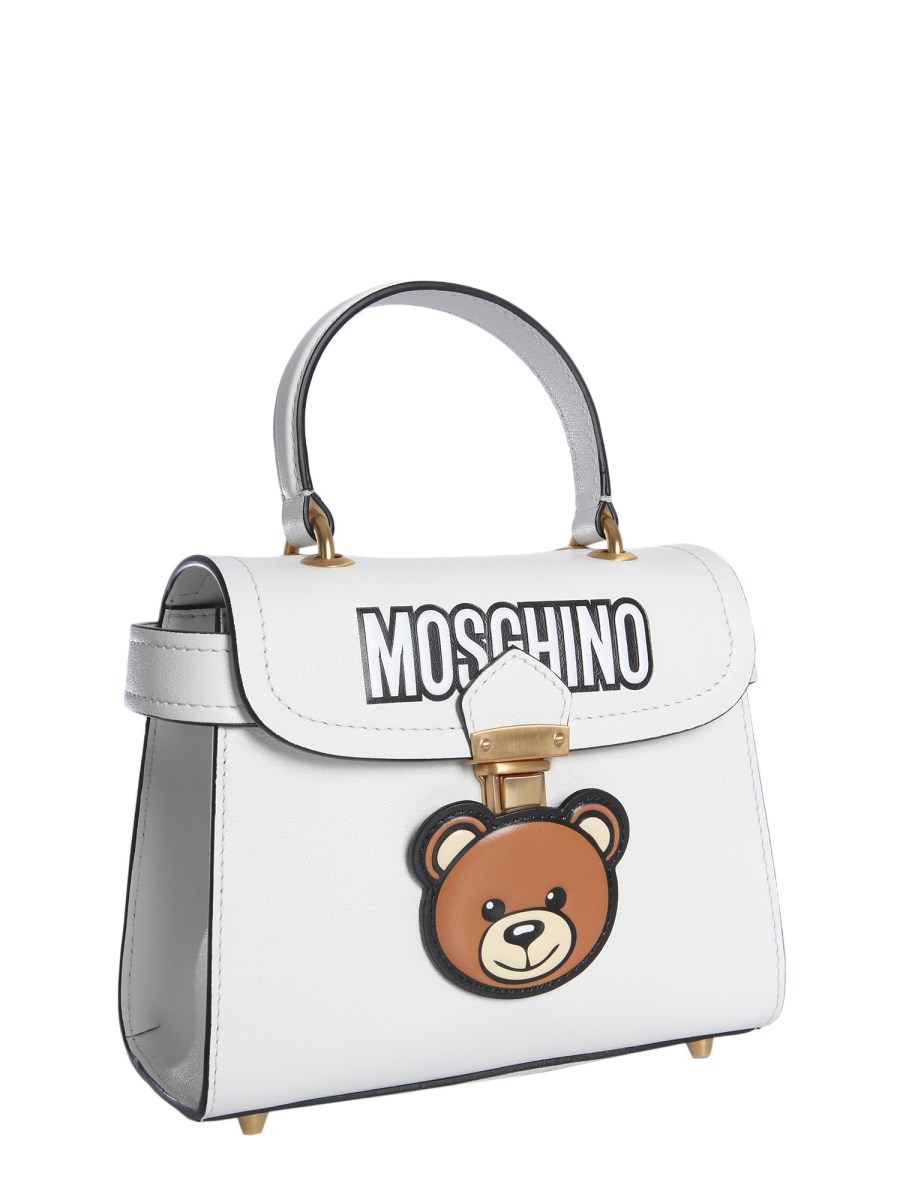 MOSCHINO HIDDEN LOCK BAG IN LEATHER WITH TEDDY BEAR Eleonora