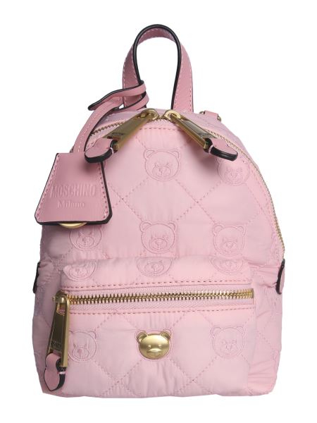 moschino quilted nylon backpack