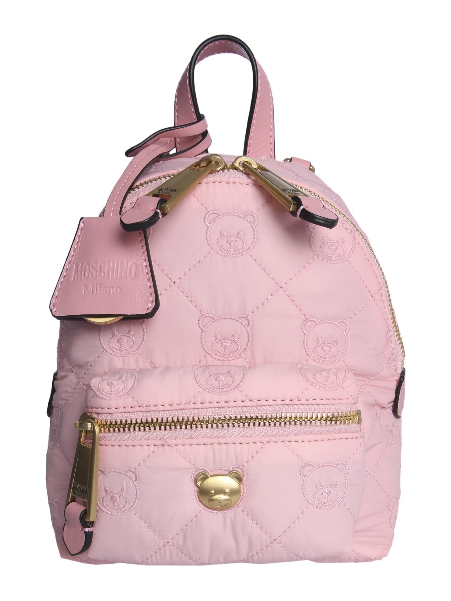 MOSCHINO - TEDDY BEAR QUILTED NYLON BACKPACK - Eleonora Bonucci