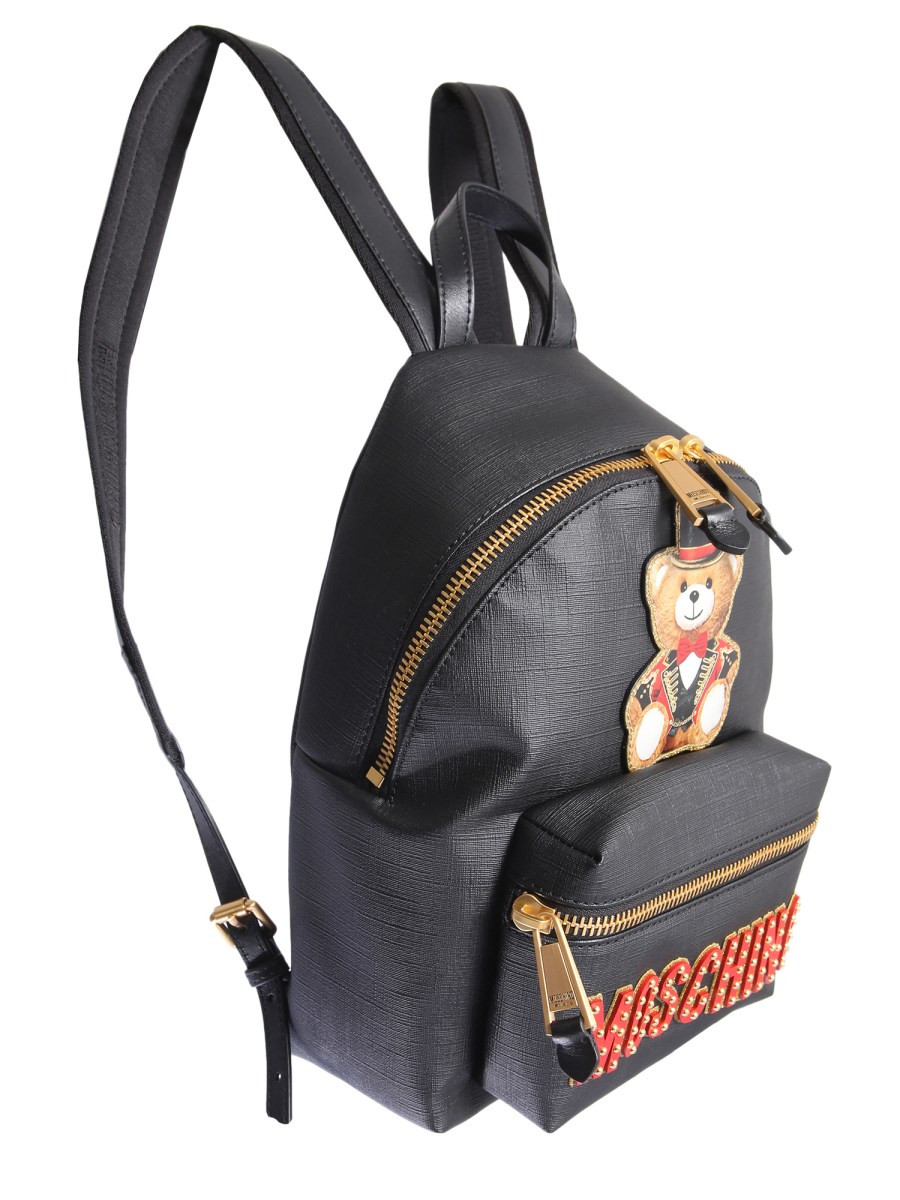 MOSCHINO TEDDY BEAR CIRCUS BACKPACK WITH COATED CANVAS Eleonora Bonucci