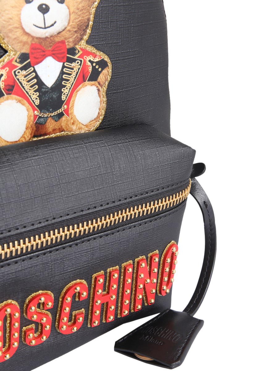 MOSCHINO - TEDDY BEAR CIRCUS BACKPACK WITH COATED CANVAS - Eleonora Bonucci