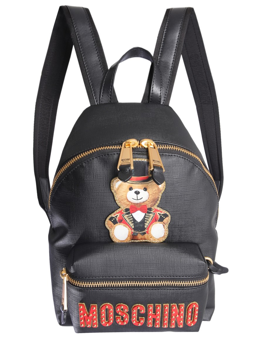 MOSCHINO - TEDDY BEAR CIRCUS BACKPACK WITH COATED CANVAS - Eleonora Bonucci