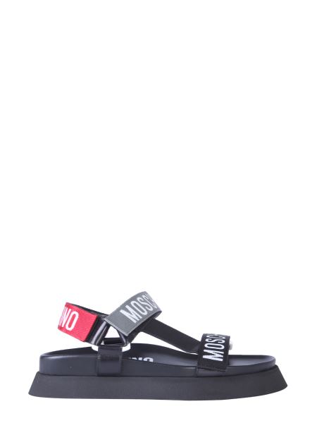Moschino Leather Sandals With Straps 