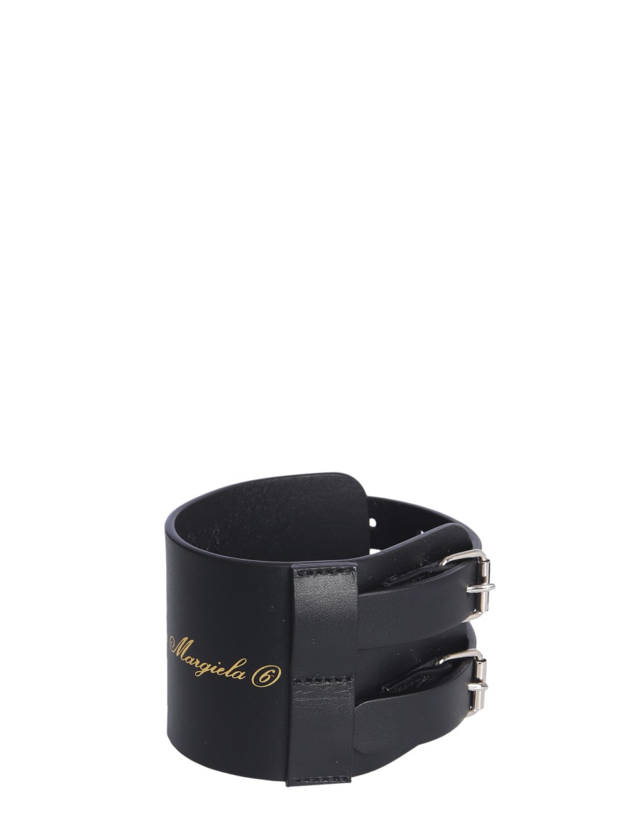 激安特価 MM6 MAISON MARGIELA - BAND LEATHER BRACELET - Eleonora Bonucci アクセサリー