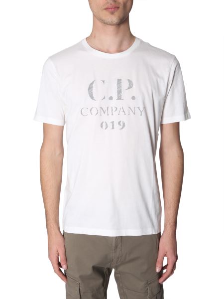 C P Company 30 1 Jersey T Shirt With Printed Logo Men Eleonora Bonucci