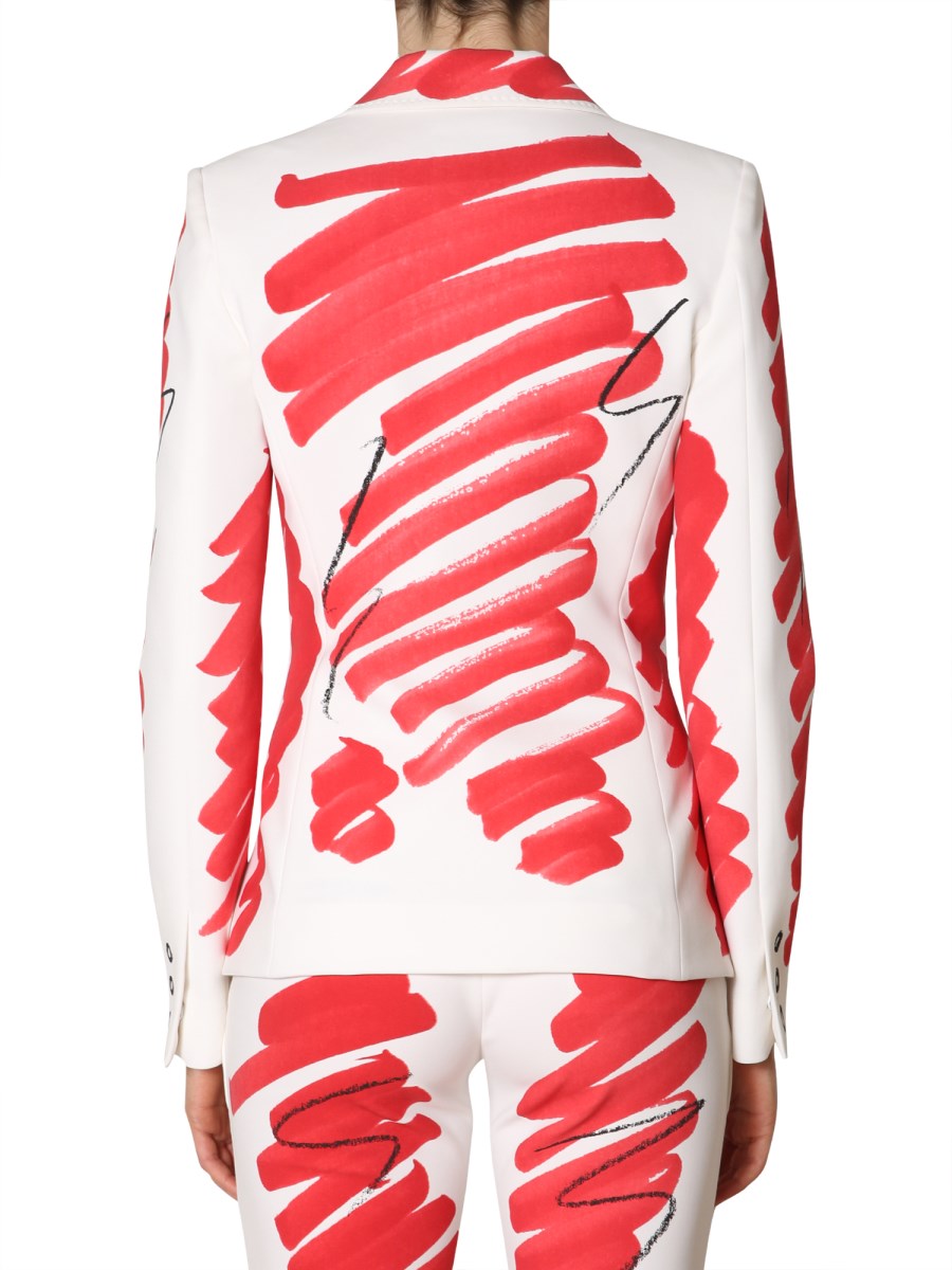 MOSCHINO - BRUSHSTROKE-PRINT CREPE JACKET - Eleonora Bonucci