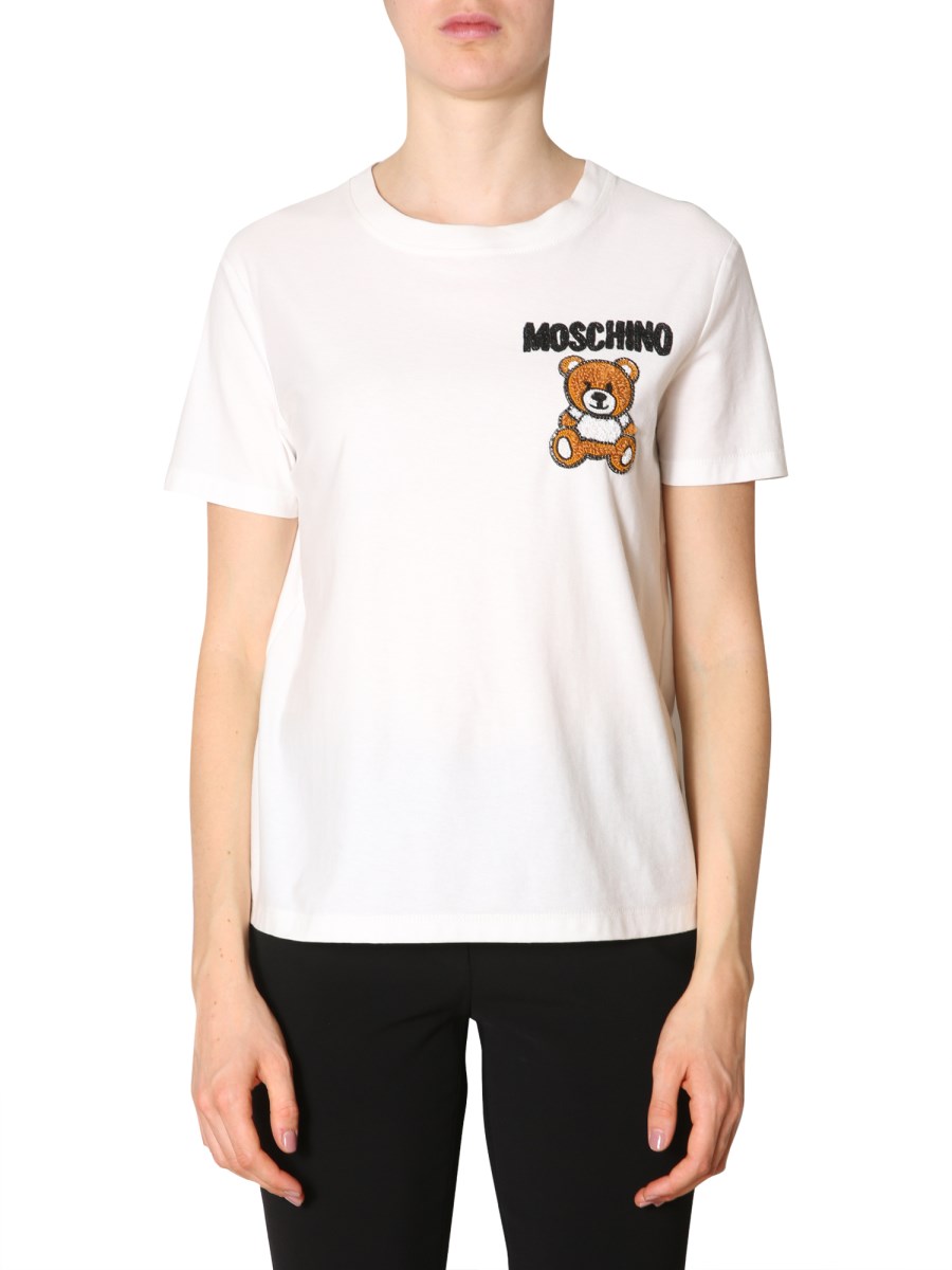 Teddy Embroidered Cotton Jersey T-shirt