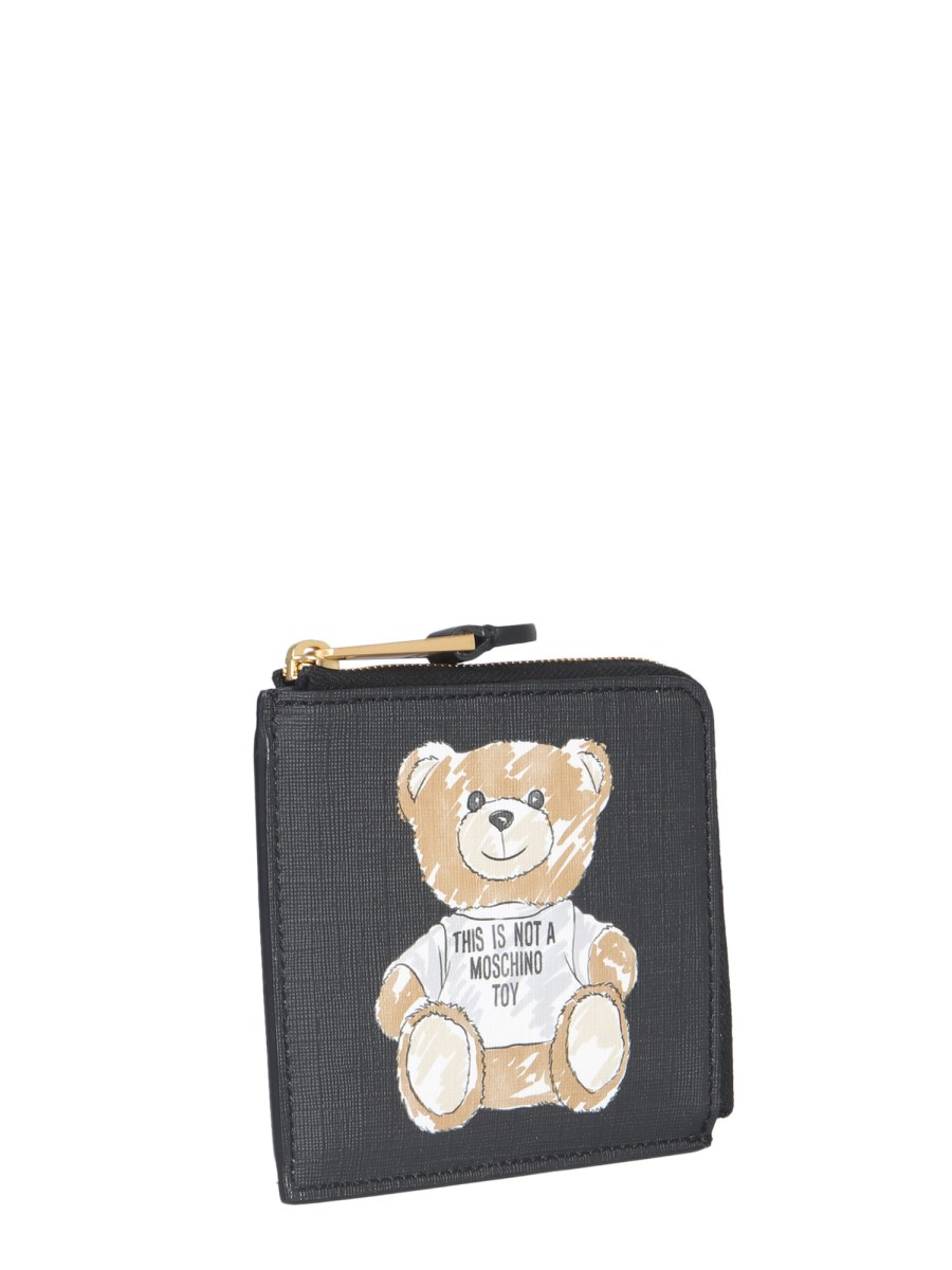 Moschino Teddy Bear Coin Purse in Brown