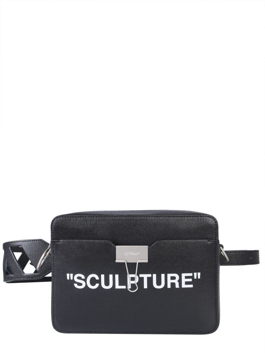 OFF-WHITE - SCULPTURE PRINT SAFFIANO LEATHER CAMERA BAG - Eleonora