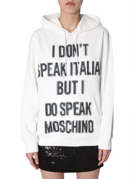 moschino hooded sweatshirt