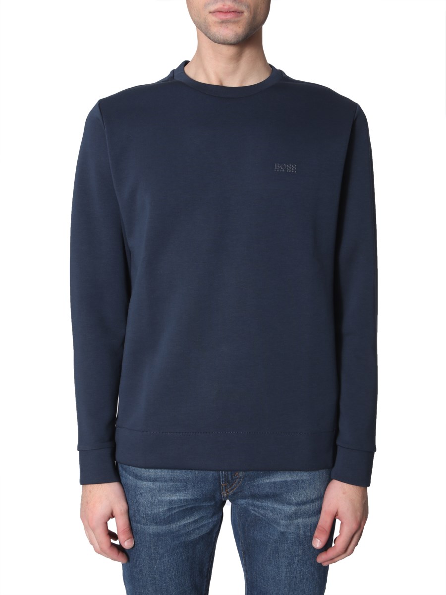 BOSS SALBO X MIXED COTTON SWEATSHIRT WITH LOGO Eleonora Bonucci