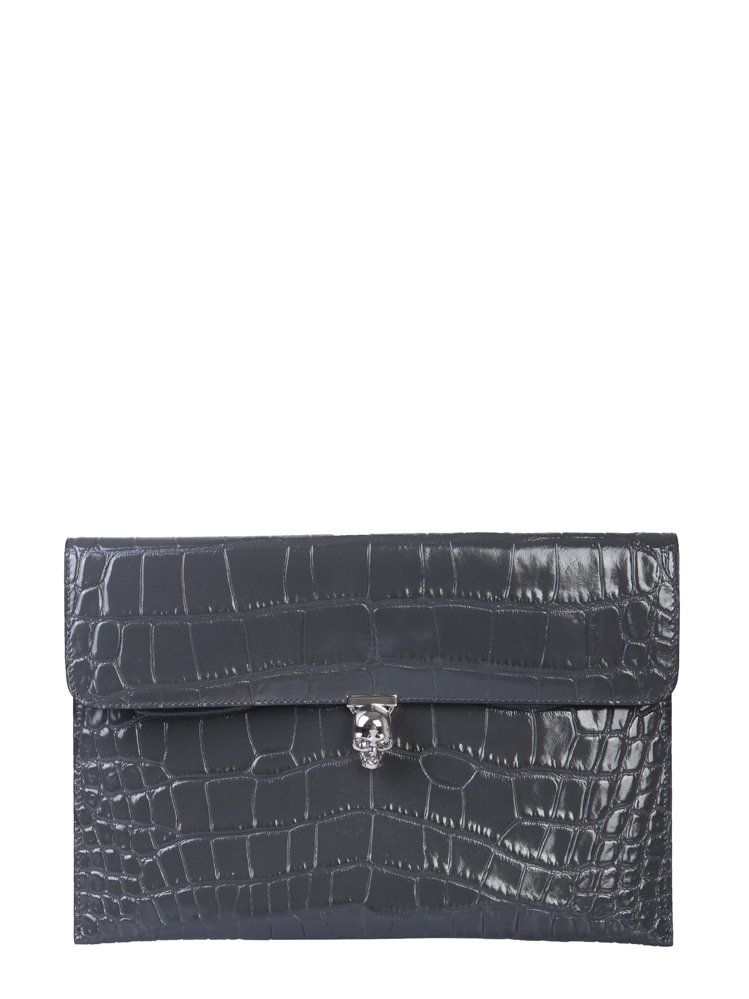 Bolsa de pele com aba Alexander McQueen