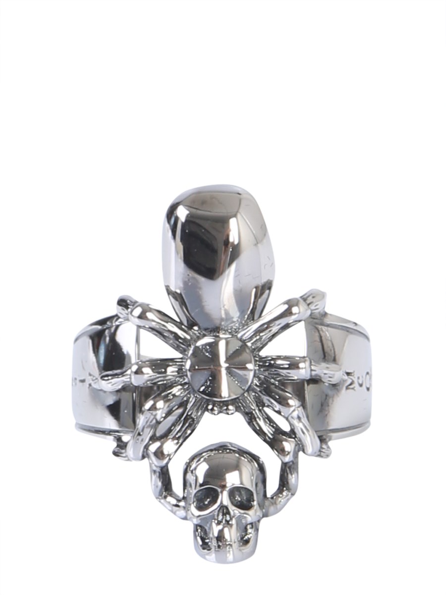 ALEXANDER McQUEEN - SPIDER SKULL BRASS RING - Eleonora Bonucci